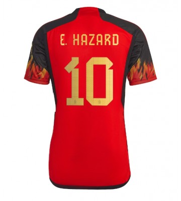 Belgien Eden Hazard #10 Replika Hjemmebanetrøje VM 2022 Kortærmet